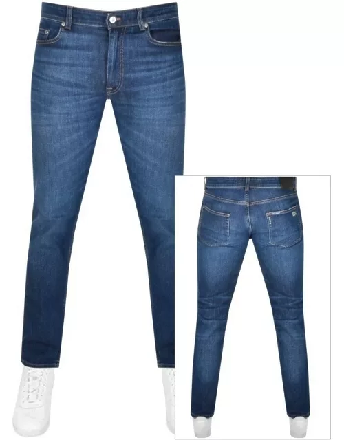 Lacoste Slim Fit Mid Wash Jeans Blue