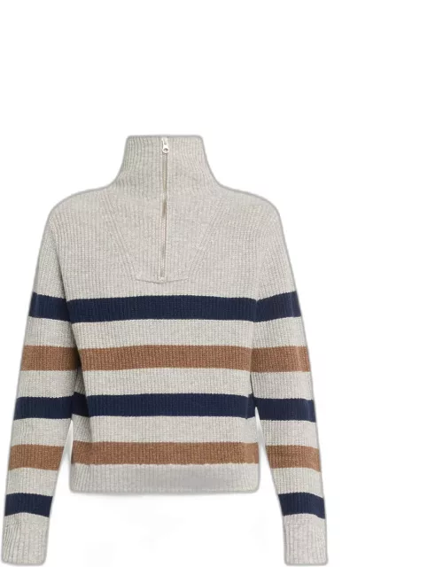 The Morgan Wool and Cashmere Quarter-Zip Sweater