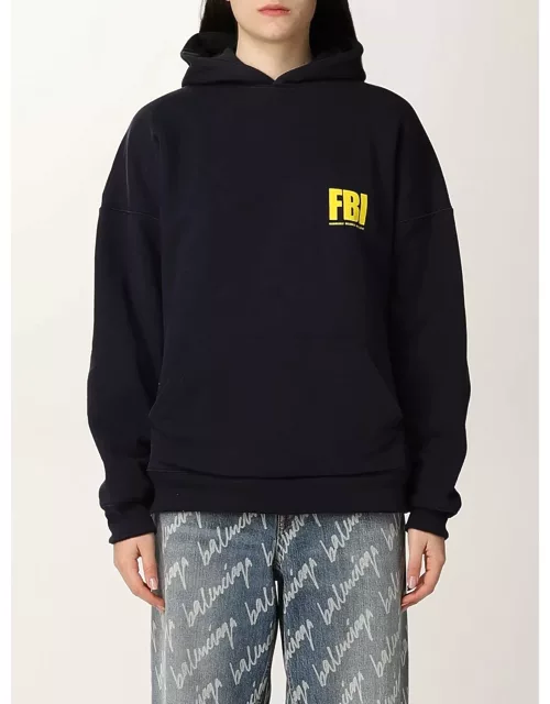 Balenciaga cotton sweatshirt with FBI print