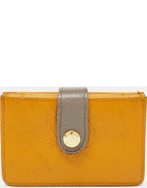 Miu Miu Mustard/Grey Leather Card Case