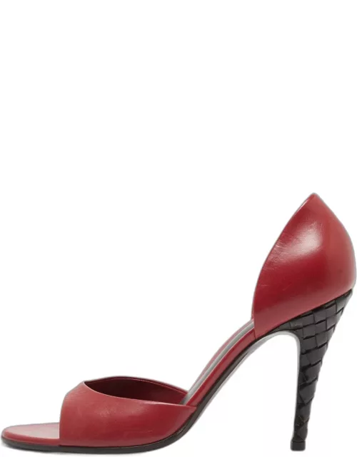 Bottega Veneta Red Leather Sandal