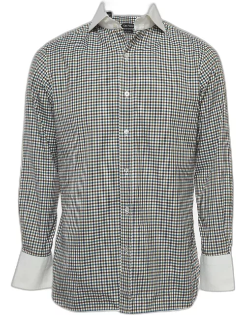 Tom Ford Multicolor Checked Cotton Button Front Shirt