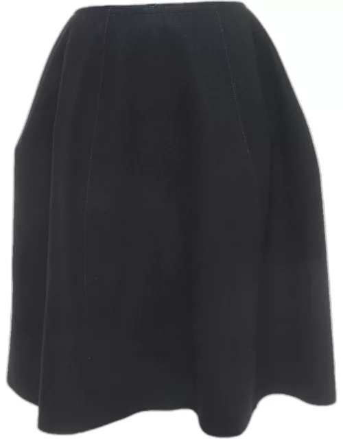 Louis Vuitton Vintage Black Wool Mid-Length Skirt