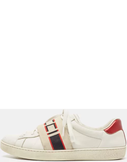 Gucci White Leather New Ace Low Top Sneaker
