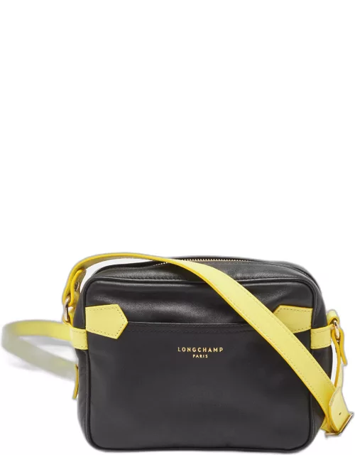 Longchamp Black Leather Crossbody Bag