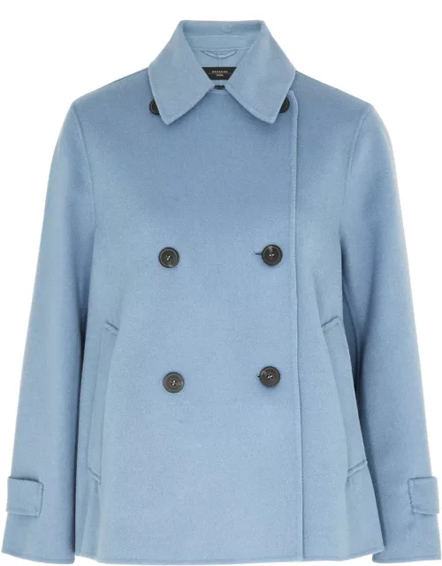Max Mara Weekend Usuale Double-breasted Wool-blend Coat - Light Blue - 8 (UK8 / S)
