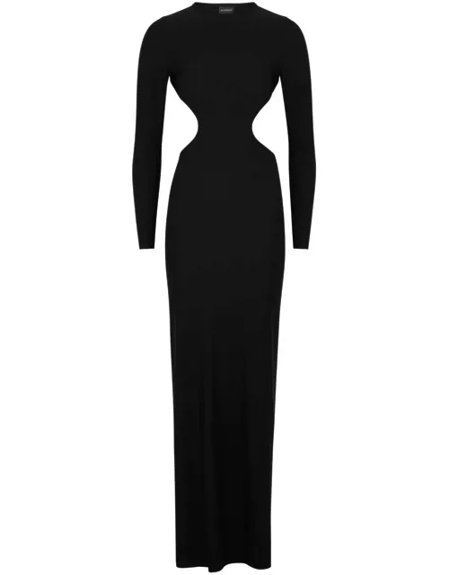 Balenciaga Cut-out Stretch-jersey Maxi Dress - Black - S (UK8-10 / S)
