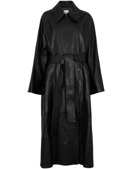 Khaite Minnie Leather Coat - Black - 4 (UK8 / S)