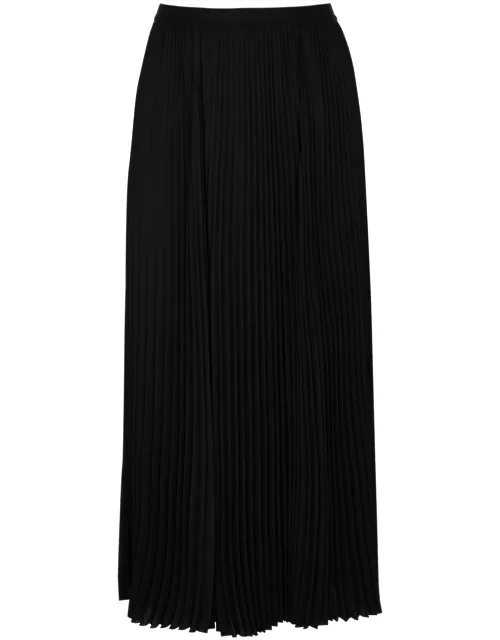 Balenciaga Pleated Chiffon Midi Skirt - Black - 36 (UK8 / S)