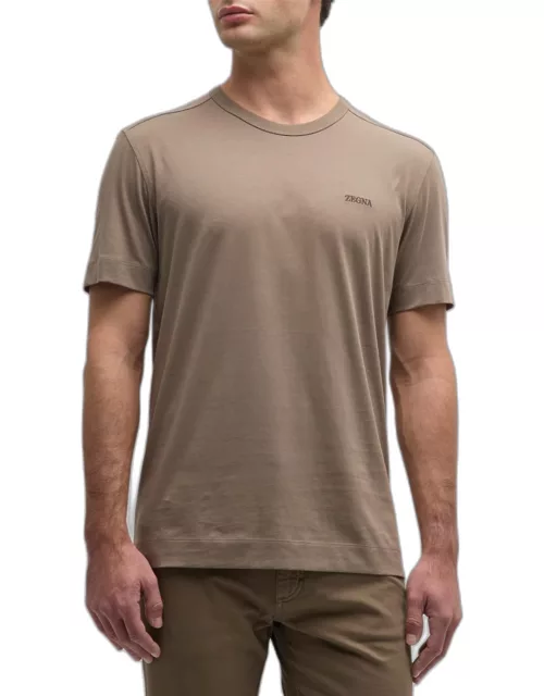 Men's Cotton Embroidered Logo Crewneck T-Shirt