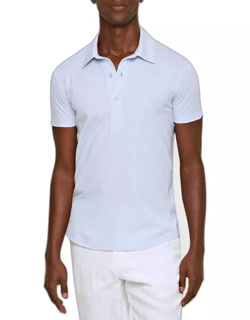 Men's Sebastian Cotton-Silk Polo Shirt