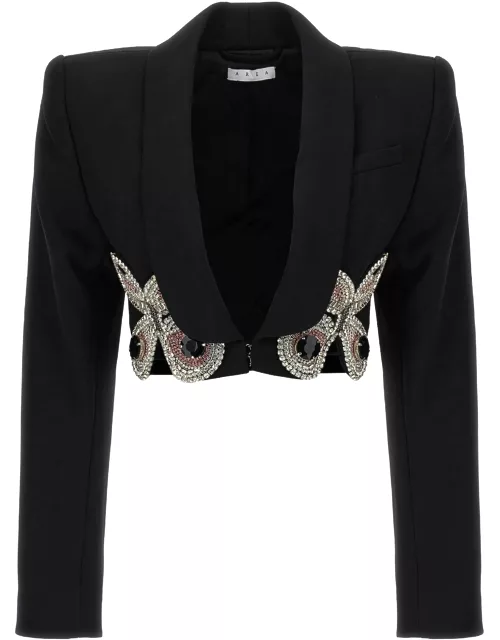 AREA Blazer embroidered Butterfly Cropped