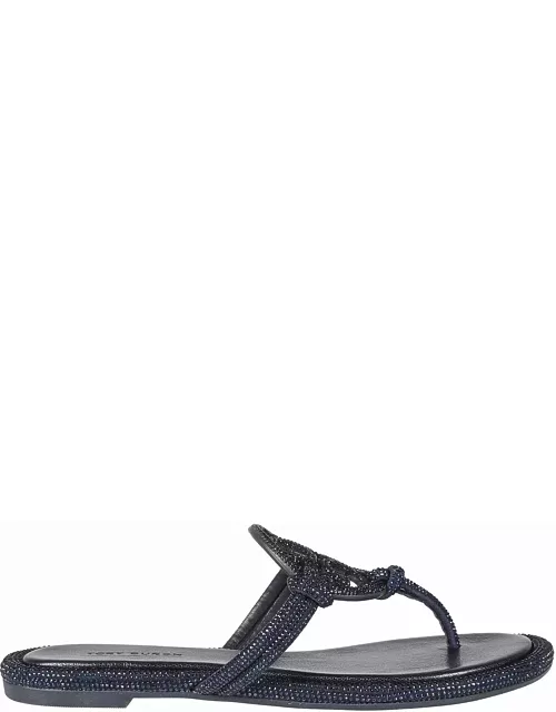 Tory Burch Miller Knotted Pave Embellished Sandal
