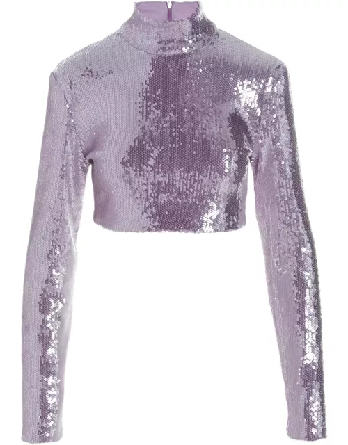 Rotate by Birger Christensen Sequin Cropped Top