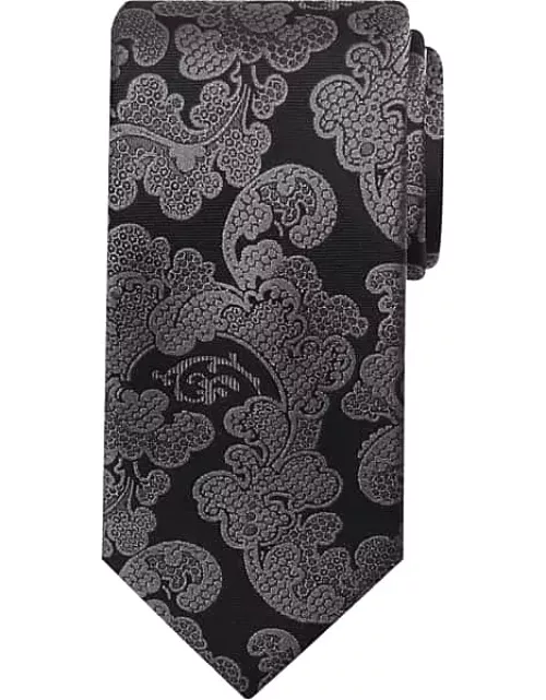 Awearness Kenneth Cole Men's Narrow Lava Lamp Floral Tie Black