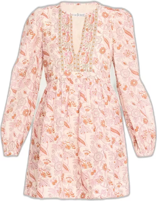 Winslow Long-Sleeve Camellia Mini Dres