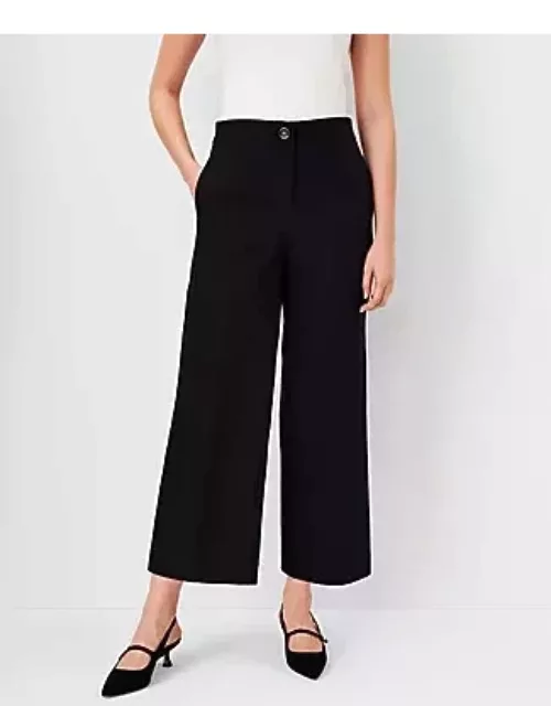 Ann Taylor The Mid Rise Kate Wide Leg Crop Pant in Texture