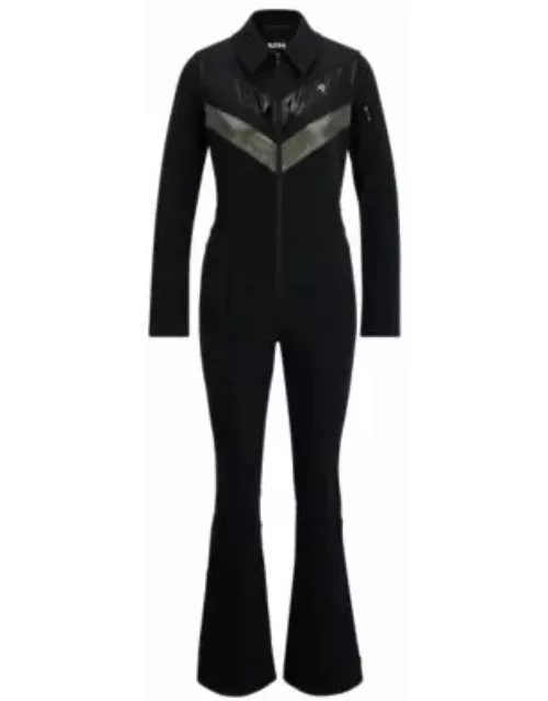 BOSS x Perfect Moment branded ski suit with stripes- Black Women's Casual Jacket