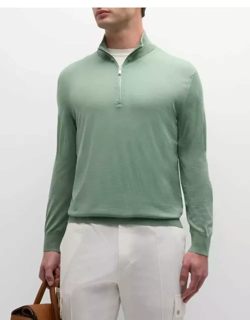 Men's Wool Quarter-Zip Sweater