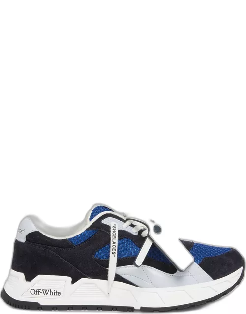 Men's Kick Off Mesh and Leather Low-Top Sneaker