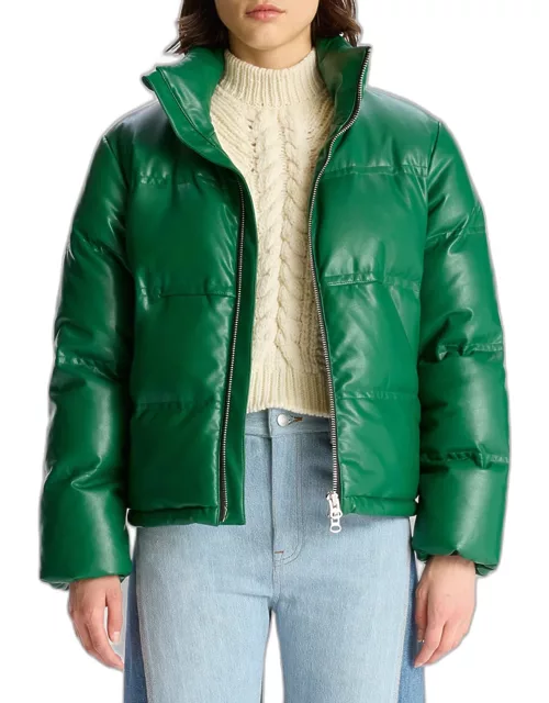 Mila Vegan Leather Puffer Jacket