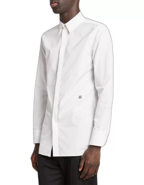 Men's Basic Dress Shirt with Mini 4G Embroidery