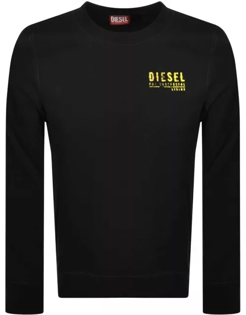 Diesel S Ginn K42 Logo Sweatshirt Black