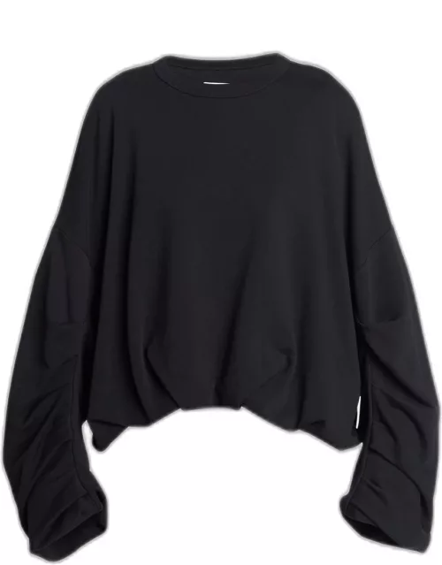 Hannett Drop-Shoulder Bell-Sleeve Sweatshirt