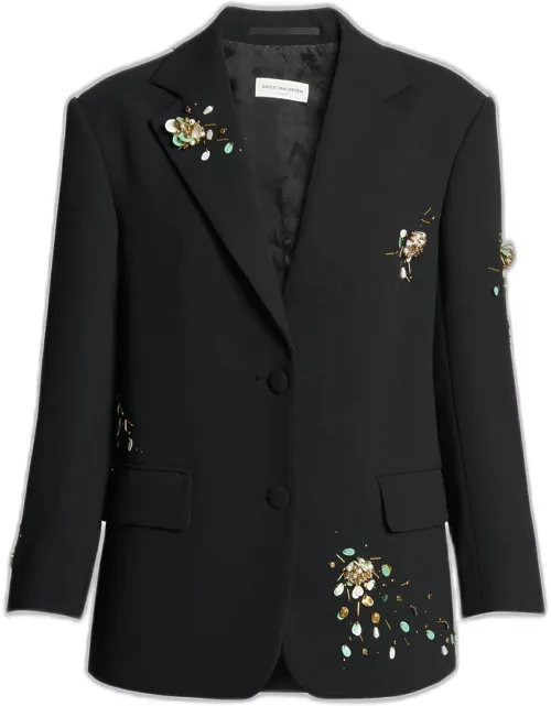 Birdy Embroidered Single-Breasted Jacket