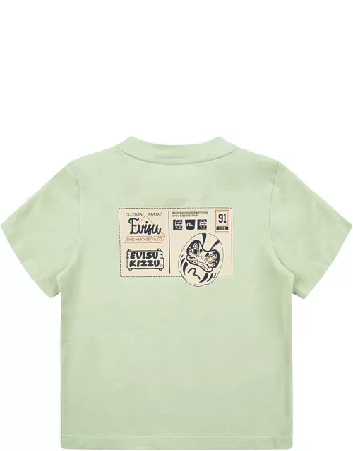 Daruma Label Print T-shirt