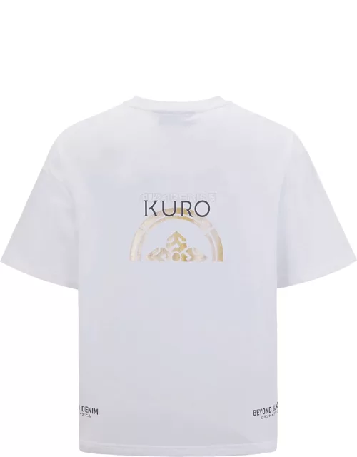 Logo and Sashiko Print T-shirt
