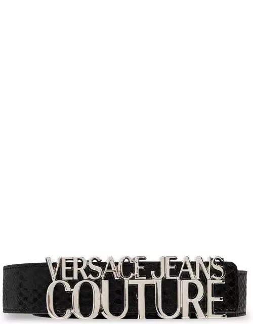 Versace Jeans Couture Logo Lettering Buckle Belt