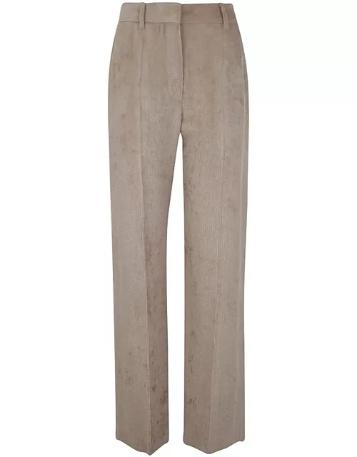 Brunello Cucinelli High-waist Velvet Trouser
