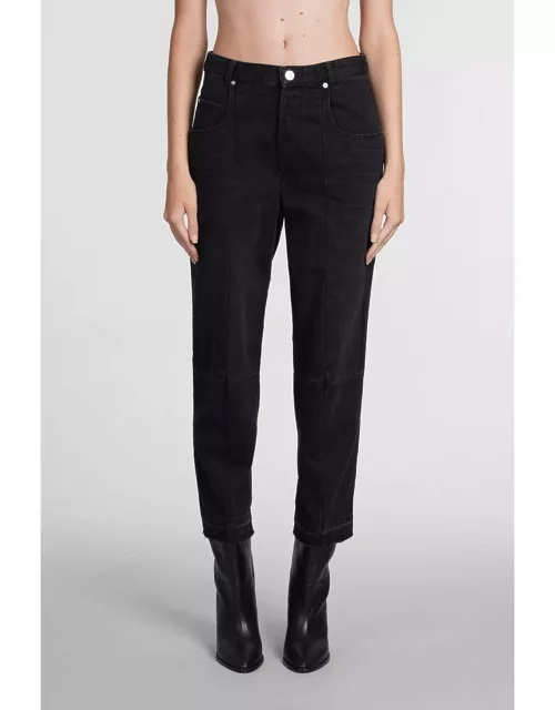 Isabel Marant Najet Jeans In Black Cotton