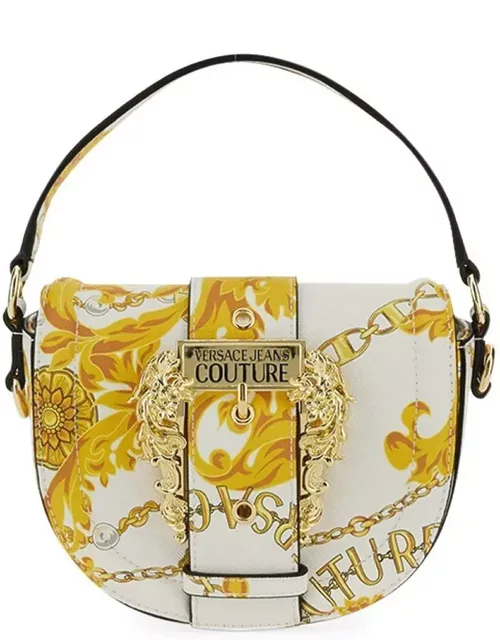 Versace Jeans Couture Baroque Printed Foldover Top Crossbody Bag