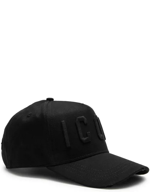DSQUARED2 Icon Distressed Cotton cap - Black