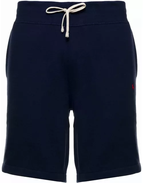 Polo Ralph Lauren Blue Cotton Blend Shorts With Logo