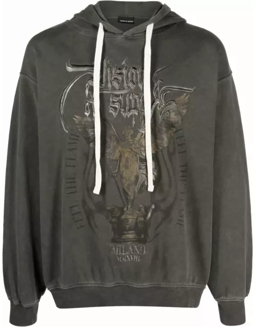 Vision of Super Stonewash Hoodie With Rock Mather Graphic