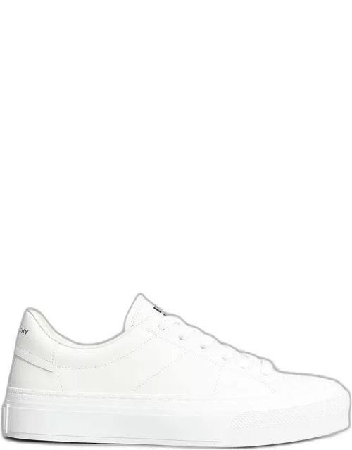 Givenchy City Sport Sneakers In White Leather
