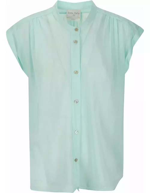 Forte_Forte Cotton Silk Voile Short Sleeves Top