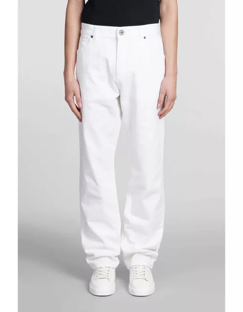 Balmain Jeans In White Cotton