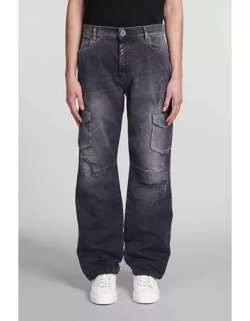 Balmain Jeans In Black Cotton
