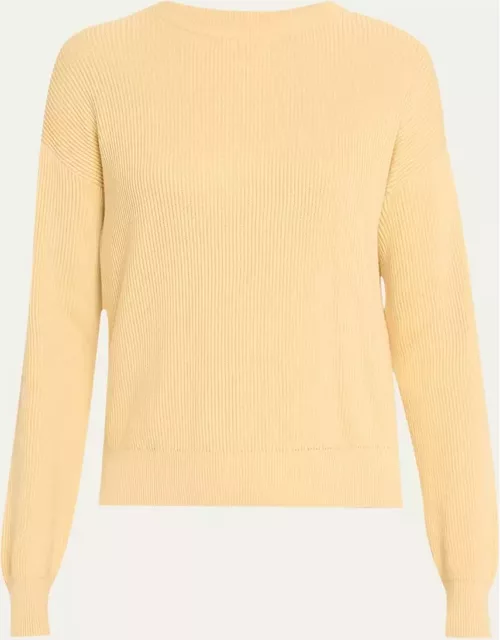 Crewneck Cotton Ribbed Sweater