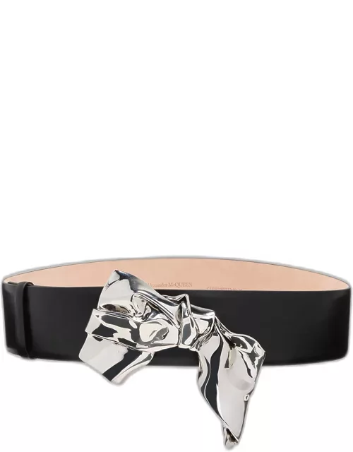 The Metal Fold Leather Belt