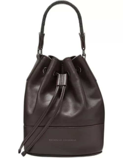 Monili Braided Leather Bucket Bag