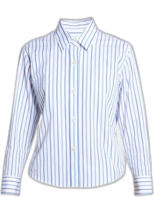 Clavini Striped Button-Front Shirt
