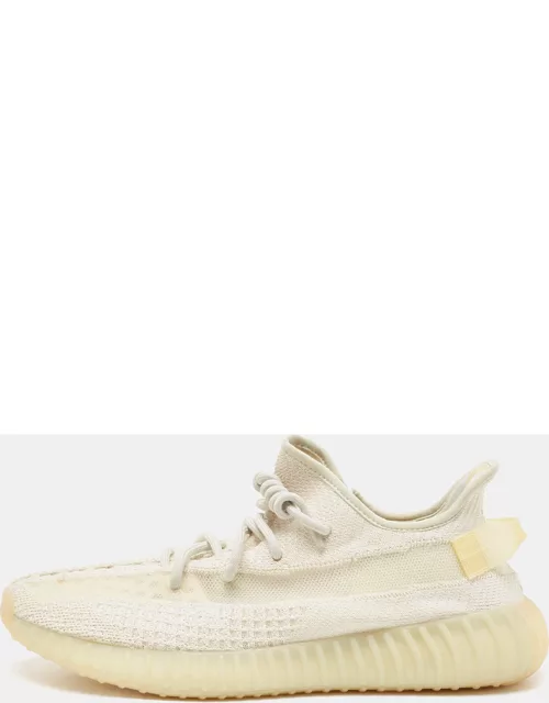 Yeezy x Adidas White Knit Fabric Boost 350 V2 Light Sneaker