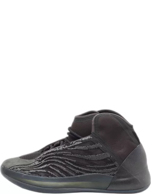Yeezy x Adidas Black Mesh and Neoprene QNTM Onyx Sneaker
