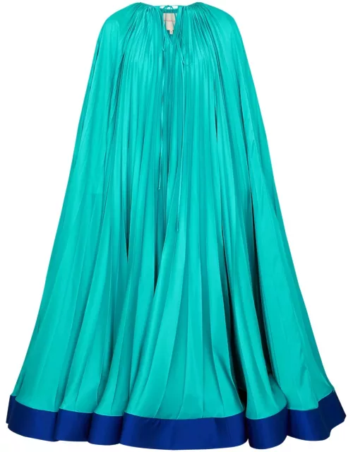 Roksanda Anaphora Pleated Satin Dress - Blue - 10 (UK10 / S)