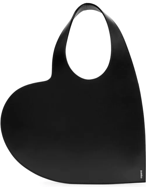 Coperni Heart Leather Tote - Black